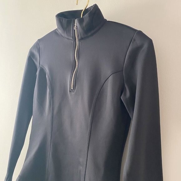 NILS Black Mock Neck Quarter Zip 1/4 Fleece S - Picture 3 of 11